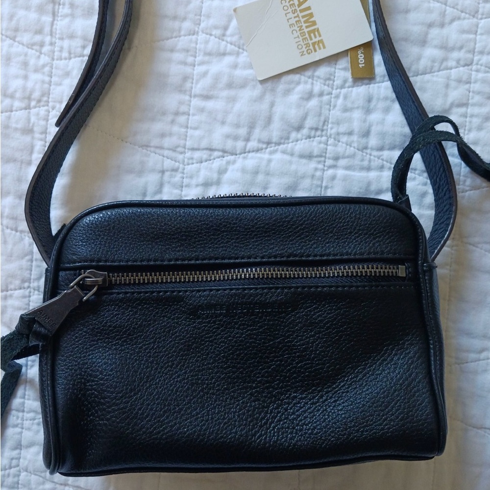 Aimee Kestenberg Leather Black Crossbody Bag - New With Tags